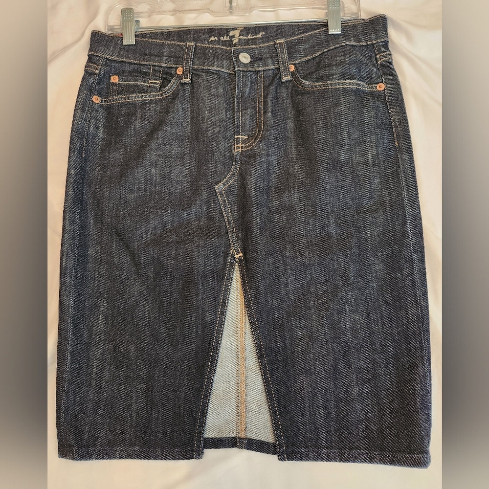 7 For All Mankind Demin Skirt